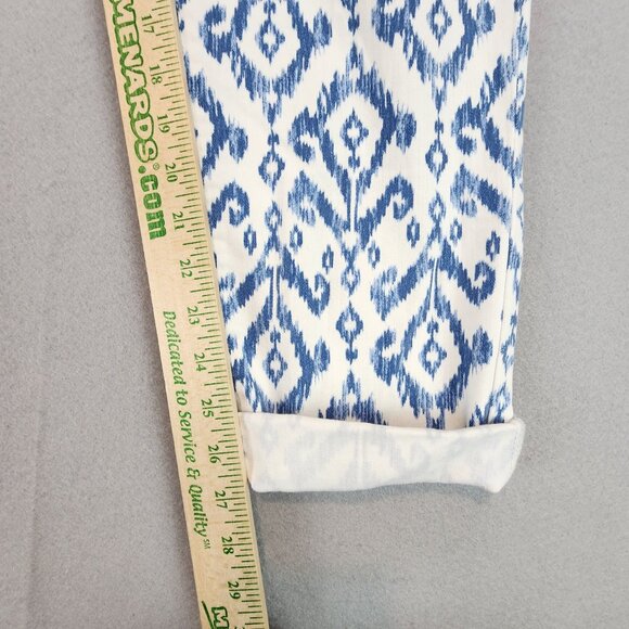 Chico's NEW So Slimming Indigo Geo Jegging Jean Antique White Southwestern Print - Picture 10 of 14